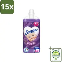 Soupline 15 x Wasverzachter Lavendel 1350 ml - Grootverpakking - Wasverzachter - Lavendelgeur - Langdurige Geur - Wasverzachter Lavendel - Milieuvriendelijk
