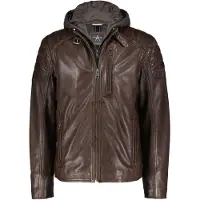 Donders 1860 Coldspire leren Biker Jacket - met afneembare capuchon