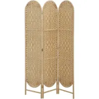 HOMCOM Room Divider-Papierseil, Kiefernholz-120L x 1,8B x 170H cm-Naturholz