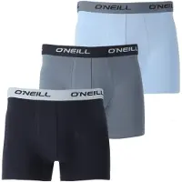 O'Neill Heren boxershorts trunks effen 3-pack donkerblauw/blauwgrijs/lichtblauw