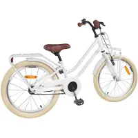 vidaXL Kinderfiets, 20 inch, geschikt voor kinderen van 6-11 jaar, wit