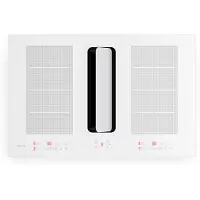 Klarstein ChefFusion inductiekookplaat met afzuiging 80 cm – 4 kookzones, 7200 W, 504,3 m³/u, flexibele kookzones, recirculatie & afvoer