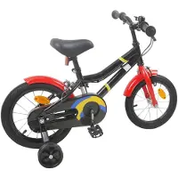 vidaXL Kinderfiets, 16 inch, geschikt voor kinderen van 4-6 jaar, zwart en rood