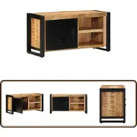 vidaXL Tv-meubel 80x30x40 cm massief ruw mangohout