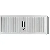 C+P Omnispace rolluikkast, afsluitbaar, B 1000 x D 420 x H 450 mm, staal/kunststof, lichtgrijs