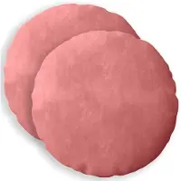 vidaXL Kussensloop 2 st HEERLEN Roze Diam. 60 cm fluweel