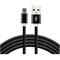 EverActive USB-C kabel 1m - Zwart, silicone, ondersteuning voor snelladen, 3A - CBS-1CB