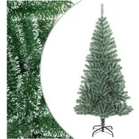 vidaXL Kunstkerstboom met sneeuw 180 cm groen