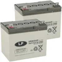 Landport 2 stuks: LPCG12-31 Deep Cycle Gel accu's (12V, 30 Ah, T5 terminal)