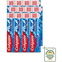 Colgate 12 x - Max Fresh - Cool Mint - Tandpasta - 100ml - Wasstrips - Tandpasta - Frisse Adem - Mondhygiëne - Cariës Bestrijden - Tandplak Verwijderen