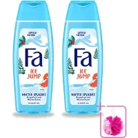 Fa 2 x - Douchegel - Winter Splashes Ice Jump - Frisse Geur & Verfrissing - Verzorgend - 250 ml - Bulkverpakking - Douchegel - Douchemop - Zeebries