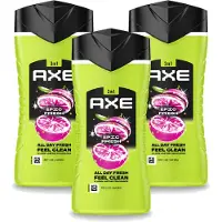 Axe 3 x - 3-in-1 Douchegel - Epic Fresh - Grapefruit & Tropical Pineapple - Fresh Boost - 250 ml - Voordeelverpakking - 3 stuks