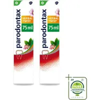 Parodontax 2 x - Tandpasta - Herbal Twist - Ginger & Mint - 75ml - Grootverpakking - Vaatwasstrips - Tandpasta - Bloedend Tandvlees - Tandplak - Gember - Munt