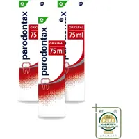 Parodontax 3 x - Tandpasta - Original - 75ml - Wasstrips - Bloedend Tandvlees - Tandplak - Tandvleesproblemen - Tandpasta - Fluoride
