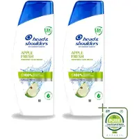 Head & shoulders 2 x - Shampoo - Apple Fresh - 250ml - Grootverpakking - Vaatwasstrips - Roosvrij Haar - Fris Haar - Appelgeur - Hoofdhuid Verzorging - Anti-roos Shampoo