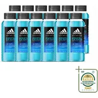 Adidas 12 x – Douchegel – Active Skin & Mind Cool Down – 250 ml - Wasstrips - Douchegel - Activiteit Na Training - Verkoeling - Menthol - Wilde Munt