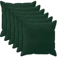 vidaXL Kussensloop 6 st HOUTEN Donkergroen 55 x 55 cm Fluweel