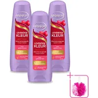 Unilever 3 x – Conditioner – Levendige Kleur – 200 ml - Bulkverpakking - Kleurvervanging - Douchemop - Haarkleur beschermen