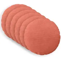vidaXL Kussensloop 6 st HEERLEN Rood Oranje Diam. 30 cm corduroy