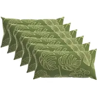 vidaXL Kussensloop 6 st HEERLEN Blad Design 40 x 80 cm Polyester