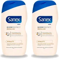 Sanex 2 x - BiomeProtect Micellair - Douchegel - Vitaliteit - 0% Sulfaat - Alle Huidtypes - 400 ml - Voordeelverpakking - 2 stuks
