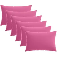 vidaXL Kussensloop 6 st HEERLEN Roze 40 x 60 cm Polyester