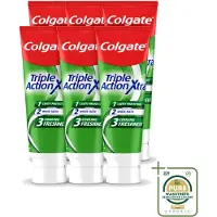 Colgate 6 x - Triple Action - Xtra Fresh - Tandpasta - 75ml - Wasstrips - Tandpasta - Gaatjes - Tanden - Frisse Adem - Witte Tanden