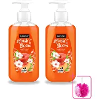 Sence 2 x – Handzeep – Splash To Bloom Peach – 500 ml - Bulkverpakking - Handzeep - Douchemop - Perzikgeur