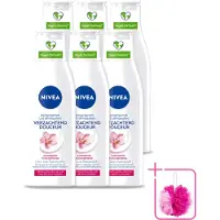 Nivea 6 x - Gezichtsreiniger - Droge en Gevoelige Huid - Amandelolie - Hydramine - 200 ml - Bulkverpakking - Gezichtsreiniger - Douchemop - Droge huid