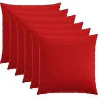 vidaXL Kussensloop 6 st HEERLEN Rood 55 x 55 cm Stof
