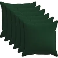 vidaXL Kussensloop 6 st HOUTEN Donkergroen 55 x 55 cm Faux Linnen