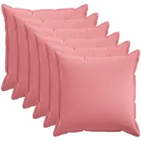 vidaXL Kussensloop 6 st HOUTEN Roze 55 x 55 cm Faux Linnen