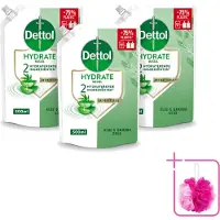 Dettol 3 x - Handzeep Navulling - Hydrate - Aloë Vera & Bamboe - 500 ml - Bulkverpakking - Handzeep - Douchemop - Handen reinigen