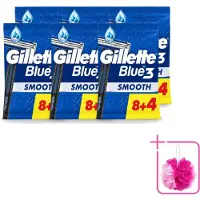 Gillette 6 x - Blue III Smooth - Wegwerpscheermesjes - Comfort en bescherming - 12 Scheermesjes - Bulkverpakking - Scheermes - Douchemop - Scheermesje