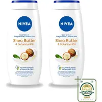 Nivea 2 x - Douchegel - Shea Butter & Botanical Oil - 250 ml - Wasstrips - Douchegel - Shea Butter - Natuurlijke Olie - Huidverzorging - PH-huidneutraal