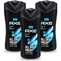 Axe 3 x - 3-in-1 Douchegel - Apollo - Sage & Cedarwoord - All Day Fresh - 400 ml - Voordeelverpakking - 3 stuks