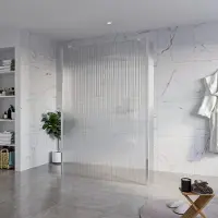 FortiFura Galeria Vrijstaande Inloopdouche - 140x200cm - helder geribbeld - antikalk - 8mm veiligheidsglas - 2 zijwanden 30cm - wandsteunen en hoekprofielen - chroom SW927766 2x/SW797954/SW797945