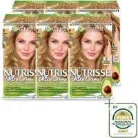 Garnier 6 x - Nutrisse Ultra Crème 9 - Haarkleuring - Zeer Lichtblond - Intens Voedend - Permanente Kleur - Wasstrips - Haarkleur - Haarverf - Voedend Haar - Permanente Haarkleur - Intense Kleur