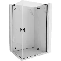 Mexen Mist-H L Duo douchecabine uitslaande deur rechts 80 x 90 , transparant, zwart - 8A5L-080L-090P-70-00