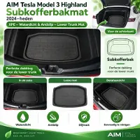 Auto Interieur Meester AIM Tesla Model 3 Highland Subkofferbakmat (2024–heden) XPE – Waterdicht & Antislip – Lower Trunk Mat