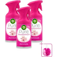 Air Wick 3 x - Luchtverfrisser Spray - Aziatische Kersenbloesem - 250ml - Bulkverpakking - Luchtverfrisser - Douchemop - Geurverfrisser