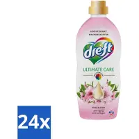 Dreft 24 x - Ultimate Care - Wasverzachter - Roze Bloem - Anti-Veroudering - 40 Wasbeurten - Wasverzachter - Kleurbescherming - Anti-veroudering - Collageen - Roze Geur