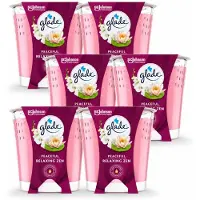 Glade 6 x - Geurkaars Relaxing Zen - 100% Raapzaadwas - 112 g - Voordeelverpakking - 6 stuks