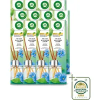 Air Wick 12 x - Geurstokjes - Frisse Ochtenddauw - Essentiële Oliën - 40 ml - Wasstrips - Geurstokjes - Geurverspreiding - Frisse Geur - Essentiële Oliën - Luchtverfrisser