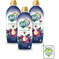Dreft 3 x – Wasverzachter – Ultimate Care Intense Dark – 40 Wasbeurten - Grootverpakking - Vaatwasstrips - Wasverzachter - Kleurbescherming - Collageen - Wasgoed Verzorgen - Anti-aging Was