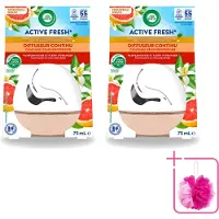 Air Wick 2 x Decosphere - Luchtverfrisser - Grapefruit & Oranjebloessem - 75g - Bulkverpakking - Luchtverfrisser - Douchemop - Frisse geur