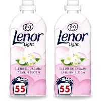 Lenor 2 x Light - Wasverzachter - Jasmijnbloem - Fris & Zacht - 55 Wasbeurten - Voordeelverpakking - 2 stuks