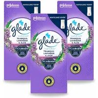 Glade 3 x – Touch & Fresh Navulling – Tranquil Lavender & Aloe – 10 ml - Voordeelverpakking - 3 stuks