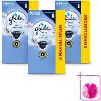 Glade 3 x - Touch & Fresh Navulling - Pure Clean Linen - 2 × 10 ml - Bulkverpakking - Navulling - Douchemop - Geur