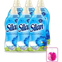 Silan 6 x – Wasverzachter – Classic Blue Fris Lentegevoel – 1144 ml - Bulkverpakking - Wasverzachter - Douchemop - Fris lentegevoel